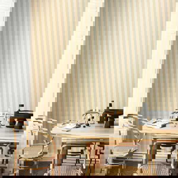 Hoopla Walls Shadow Stripe - Sand 10m Wallpaper