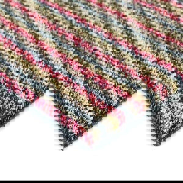 The Rugs Washable Striped Multicolour Mat | Microfibre Rug