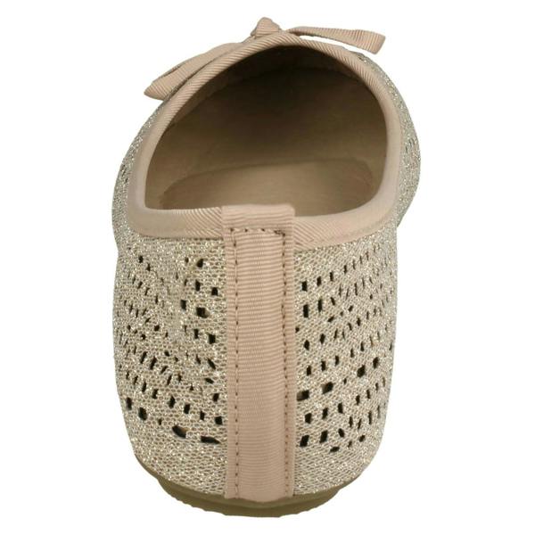 Spot On Ladies Spot On Punched Design Ballerinas F80376
