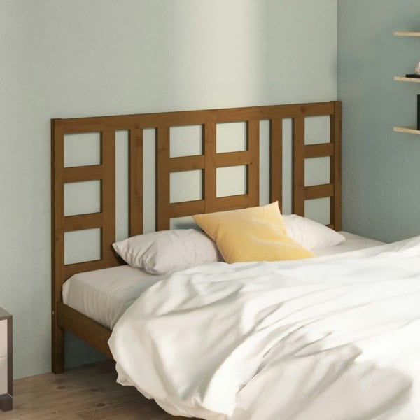 Berkfield Bed Headboard Honey Brown 146x4x100 cm Solid Wood Pine