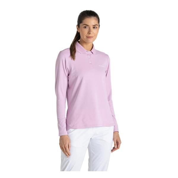 Craghoppers Womens/Ladies Thornbury Nosilife Long-Sleeved Golf Polo Shirt - Orchid - 