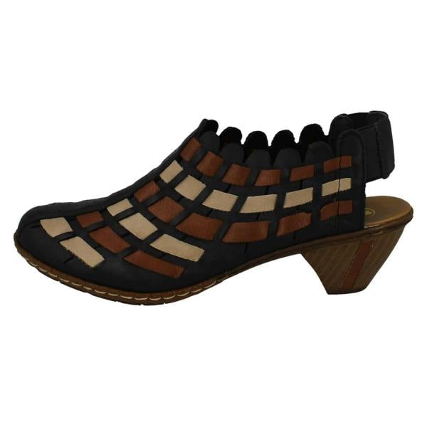 Rieker Ladies Rieker Sling Back Shoes With Woven Detail 46778