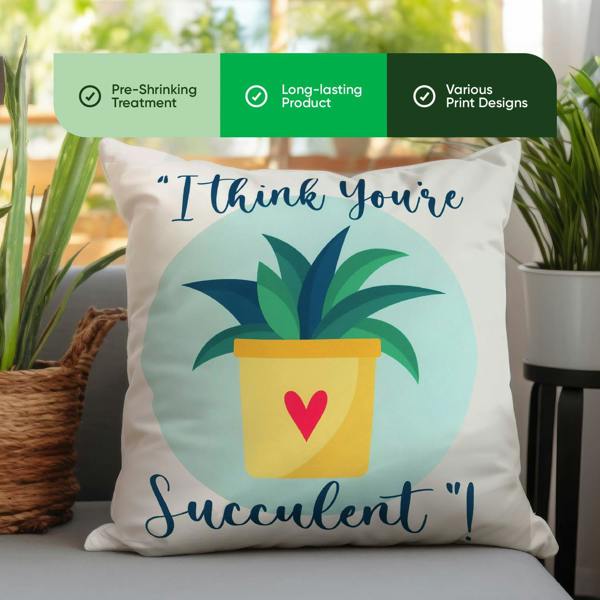 Gardenwize Pair of Outdoor Scatter Cushions – Succulent Design