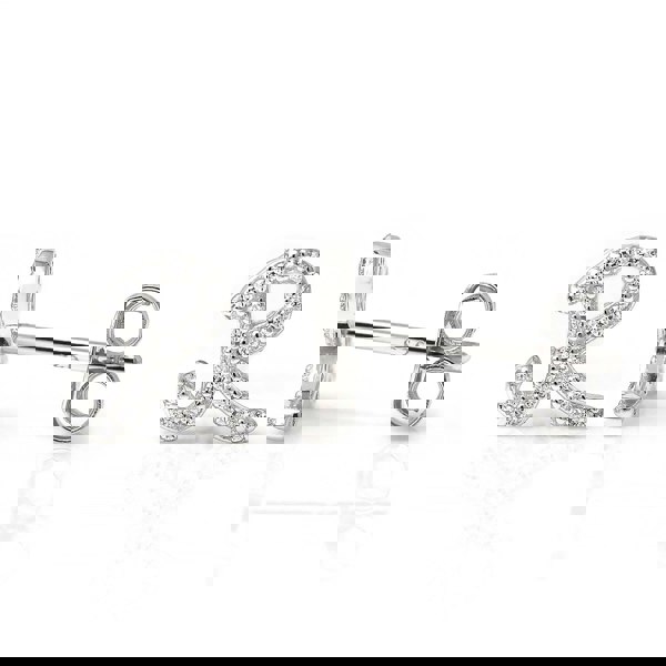 Say It With Luxe CZ Initial Earrings - Sterling Silver