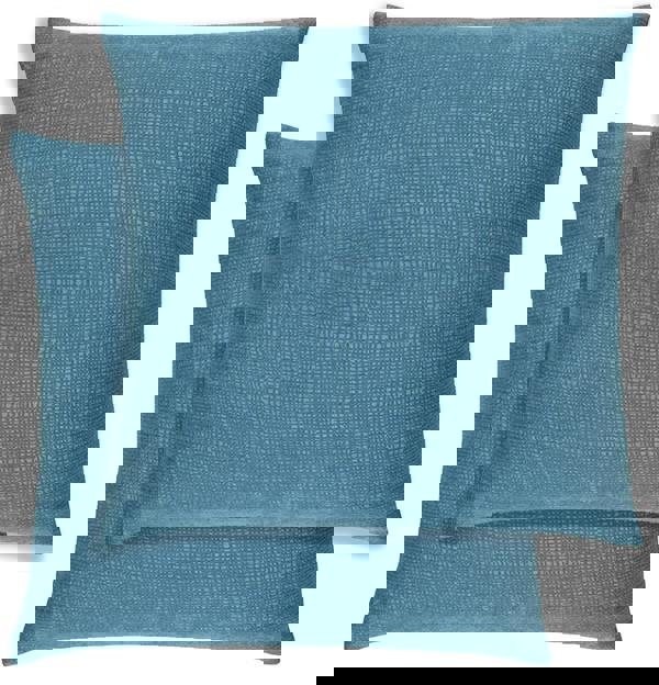 Enhanced Living Pair of Matrix Textured Double Sided Zip Opening Piped Edge Cushion Covers - 43x43cm - Cases Only