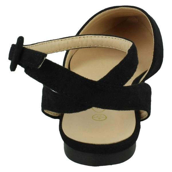 Spot On Ladies Spot On Wide Fit Ankle Strap Shoes F80535