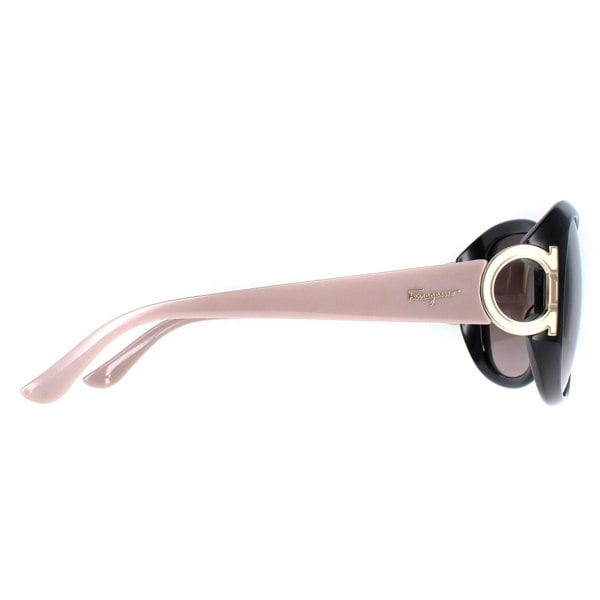 Salvatore Ferragamo Sunglasses SF668 001 Black Taupe Brown Gradient
