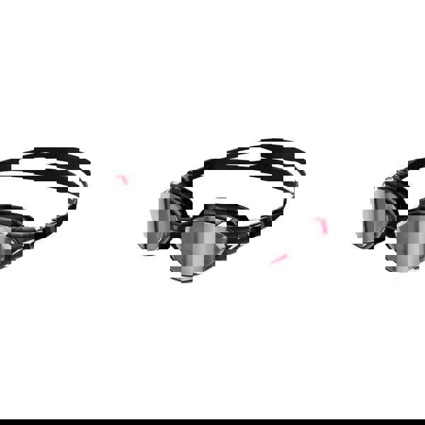 Speedo Biofuse 2.0 black silver mirrored swim goggle with red accents