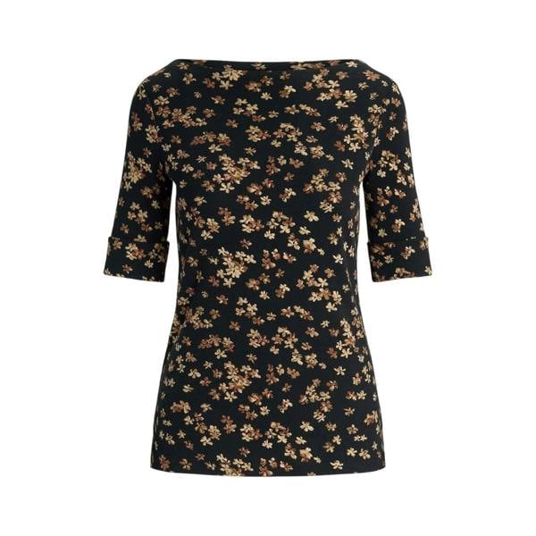 Ralph Lauren Womens/Ladies Floral Slim T-Shirt - Navy - 