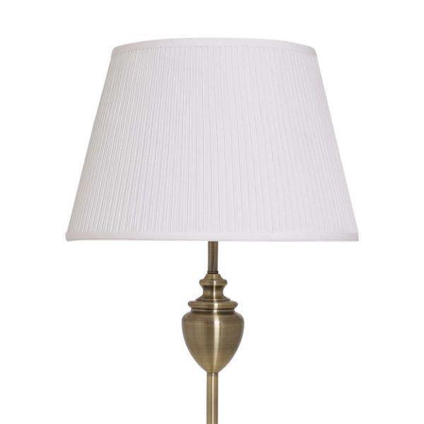 Pagazzi Lighting Giona Antique Brass & White Floor Lamp