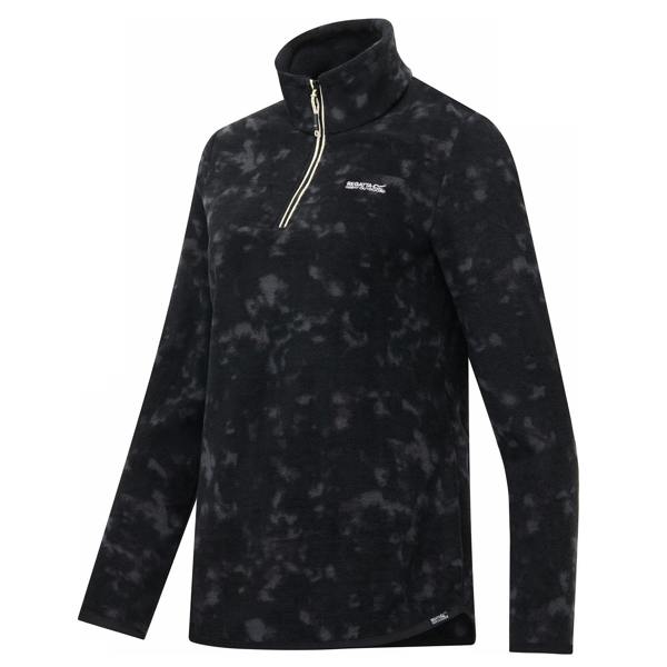 Regatta Womens/Ladies Margot Brush Stroke Quarter Zip Fleece - Black - 