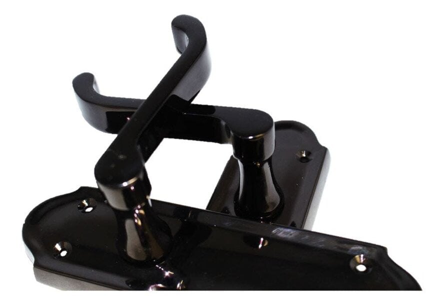 EDH Door Hardware Black Nickel Internal Door Handles Ashford Style Lever Latch – Epsom Pair Set