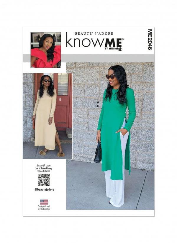 Know Me Sewing Pattern 2046, Dresses, Trousers for Women, K5 (8-10-12-14-16) - Easy