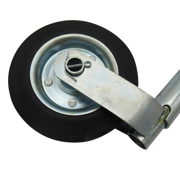 Heavy Duty Caravan Jockey Wheel 34MM (Trailer Metal Rim Wind Up Handle)