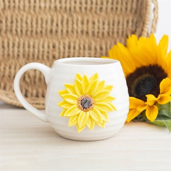 Serano Hello Sunshine Rounded Mug with 3D Sunflower