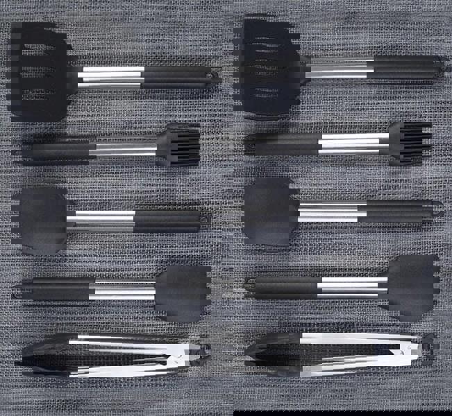 Anygleam Kitchen Utensils Non-stick Grey/ Silver 5 Set Cooking Tool Accessories Heat Resistant Kitchenware