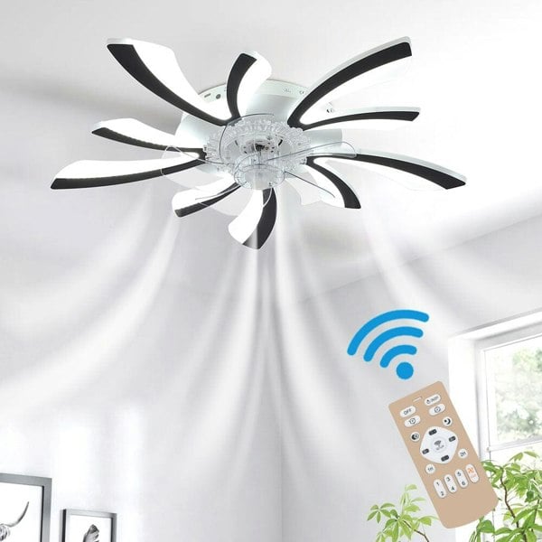 78cm Dia. Acrylic Creative Ceiling Fan with LED Lights Ceiling Fans Living and Home 