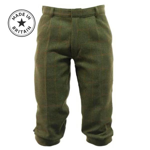 Mens Tweed Breeks in Derby tweed fabric beautifully made in the UK for shooters, beaters and farmers