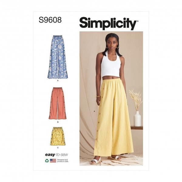 Simplicity Sewing Pattern 9608, Trousers, Skirts for Women, D5 (4-6-8-10-12) - Easy