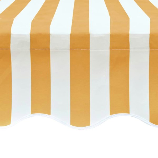Berkfield Awning Top Sunshade Canvas Sunflower Yellow & White 4 x 3 m