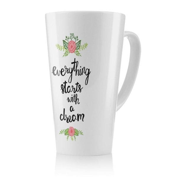 Benjamin Tate Design Everything Starts With A Dream Latte Mug