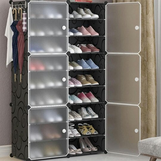 Havendro Shoe Rack Organizer 9-Tier Stackable Shoe Storage Cabinet Space Saving