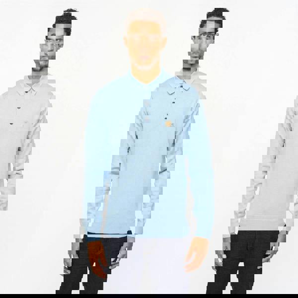 Gabicci V55GK08 Mens Francesco Long Sleeve Plain Knitted Three Button Polo Gabicci Vintage - ICEBERG