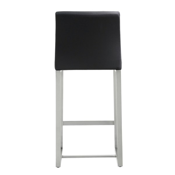 Furniture Edit Denmark Black Stainless Steel Counter Stool Set of 2