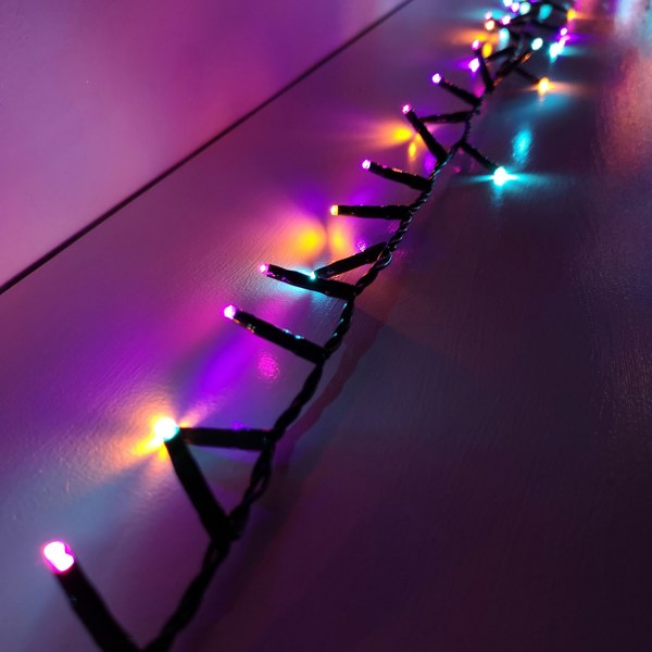 Samuel Alexander 1500 LED 37.5m Indoor Outdoor Christmas Multi Function Mains Operated String Lights with Timer in Rainbow