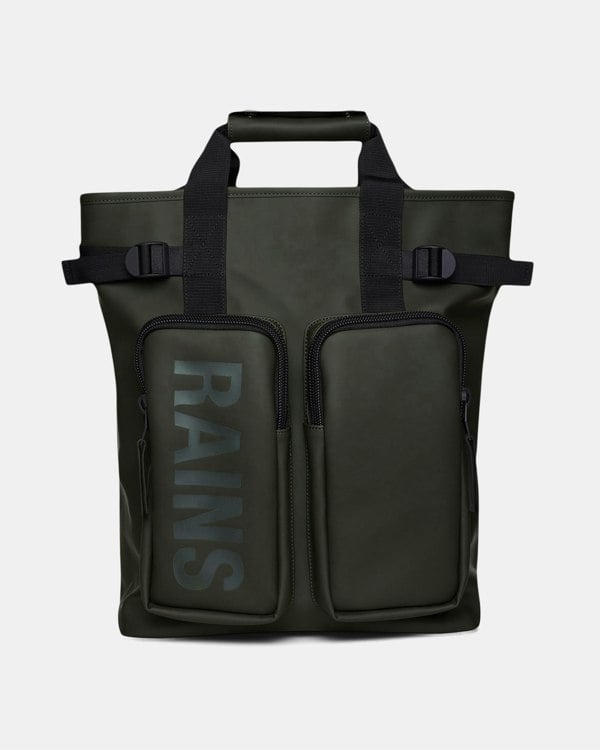 Rains Texel Tote Backpack - 03 Green - CHO - Designer Unisex Bags