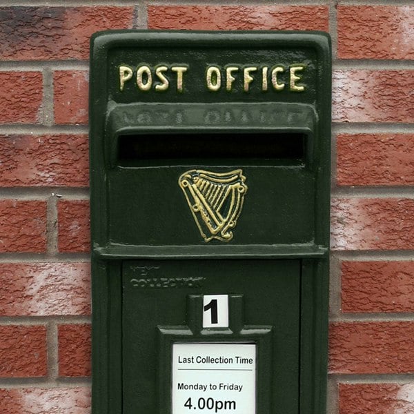 Monstershop Green Irish Post Box with Stand