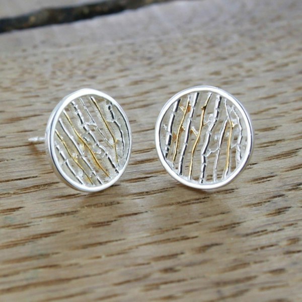 Sterling Silver Birch Earrings - Reeves & Reeves