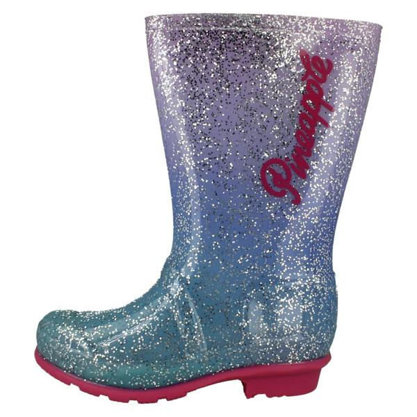 Pineapple Girls Pineapple Glitter Wellington Boots X1272