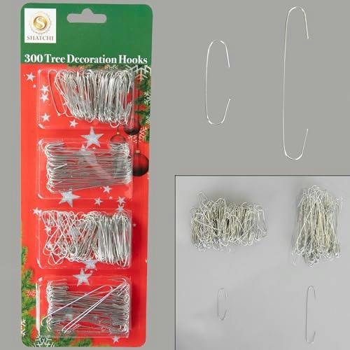 300Pcs Silver Tree Decoration Hooks for Hanging Ornaments Securely image 6