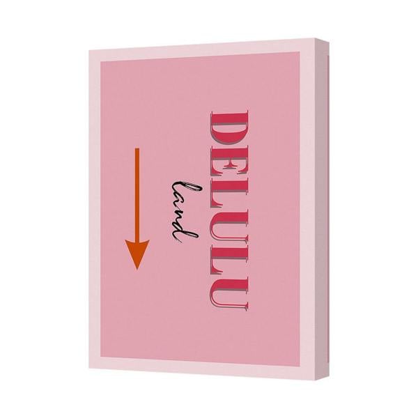 Benjamin Tate Design Delulu Canvas Art Print Pink Modern Wall Decor For Living Room