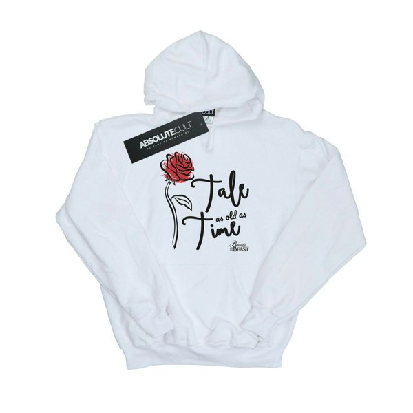 Disney Womens/Ladies Tale As Old As Time Rose Hoodie - White