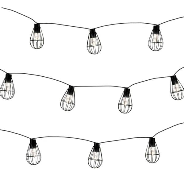 Gardenwize 8-Piece Solar String Lights –  LED Metal Bulb Hanging Lights