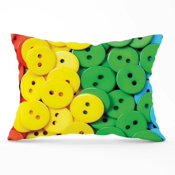 Warren Reed Colourful Buttons Pattern Cushions