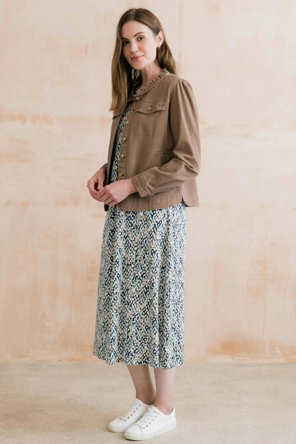 Lily & Me Seren Stretch Cotton Twill Jacket Mocha