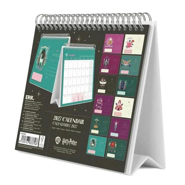 Harry Potter Easel Desk Calendar 2027, Desk Calendars, Month To View, Entertainment, Gift