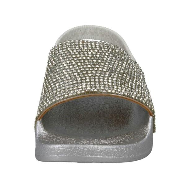 Spot On Girls Spot On Elasticated Diamante Sliders H0312