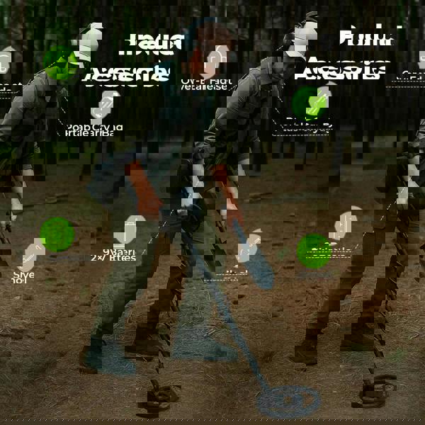 Traderight Metal Detector Professional Waterproof for Beginner 4 Search Mode