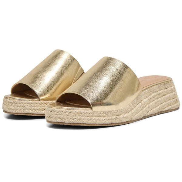 ONLY Minerva-3 Women's Polyurethane Mules - Gold