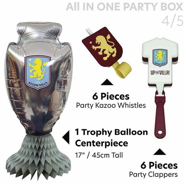 Aston Villa FC All in One Party Box Set, Kitchen Accessories, Sports, Gift
