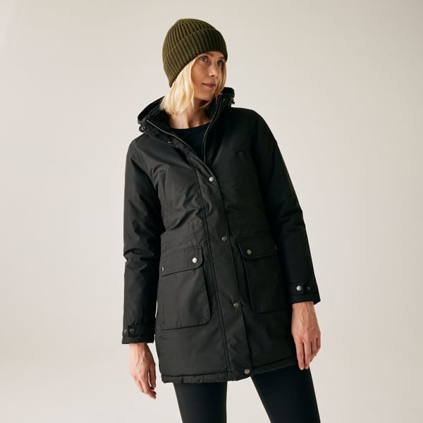 Regatta Women's Voltera Heated Waterproof Parka Jacket - Black