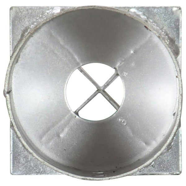 Berkfield Ground Spikes 2 pcs Silver 10x76 cm Galvanised Steel