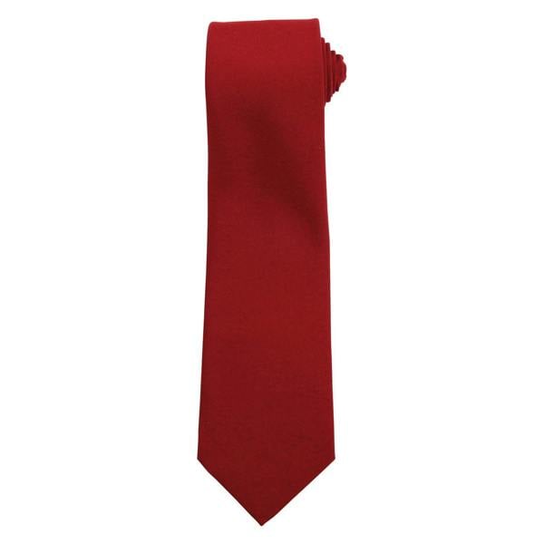 Premier Plain Polyester Tie - Burgundy