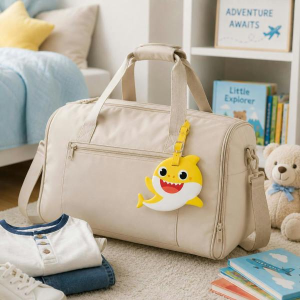 Widdop & Co Baby Shark Luggage Tag Yellow
