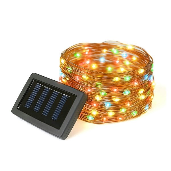 Gardenwize 20m Solar Multi-Coloured LED String Lights – 200 LEDs