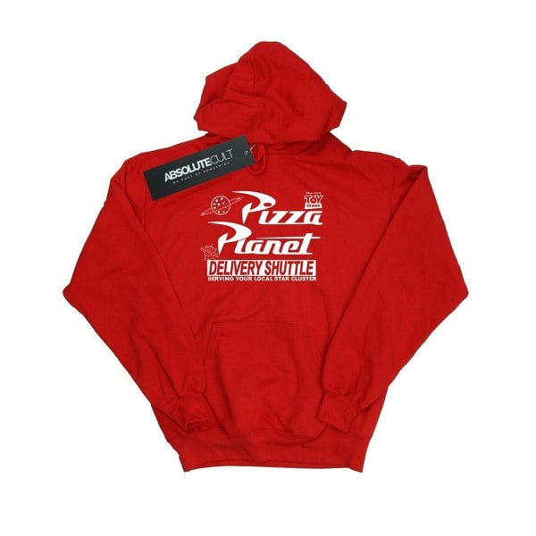 Disney Mens Toy Story Pizza Planet Logo Hoodie - Red